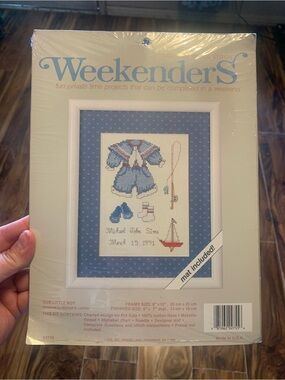 Weekenders “Our Little Boy” Cross Stitch Sailor Patriotic Theme Kit.        3326